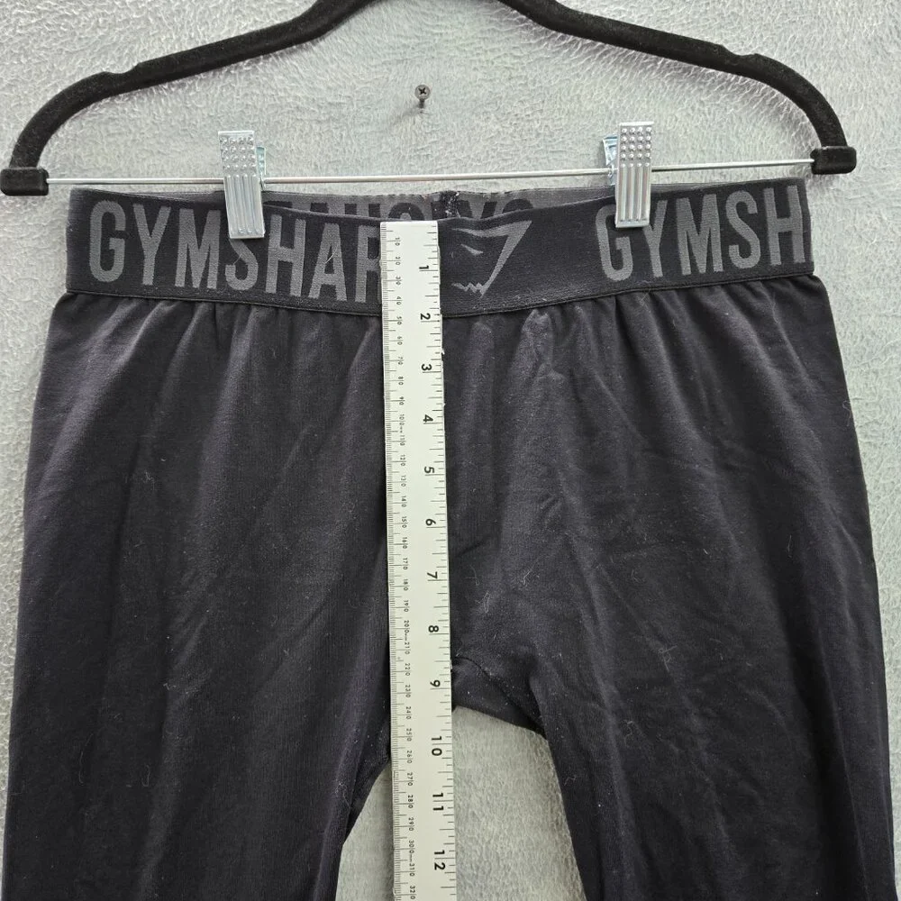 Gymshark Men Activewear‎ Pants M Black Elastane Nylon Running Legging Logo 18